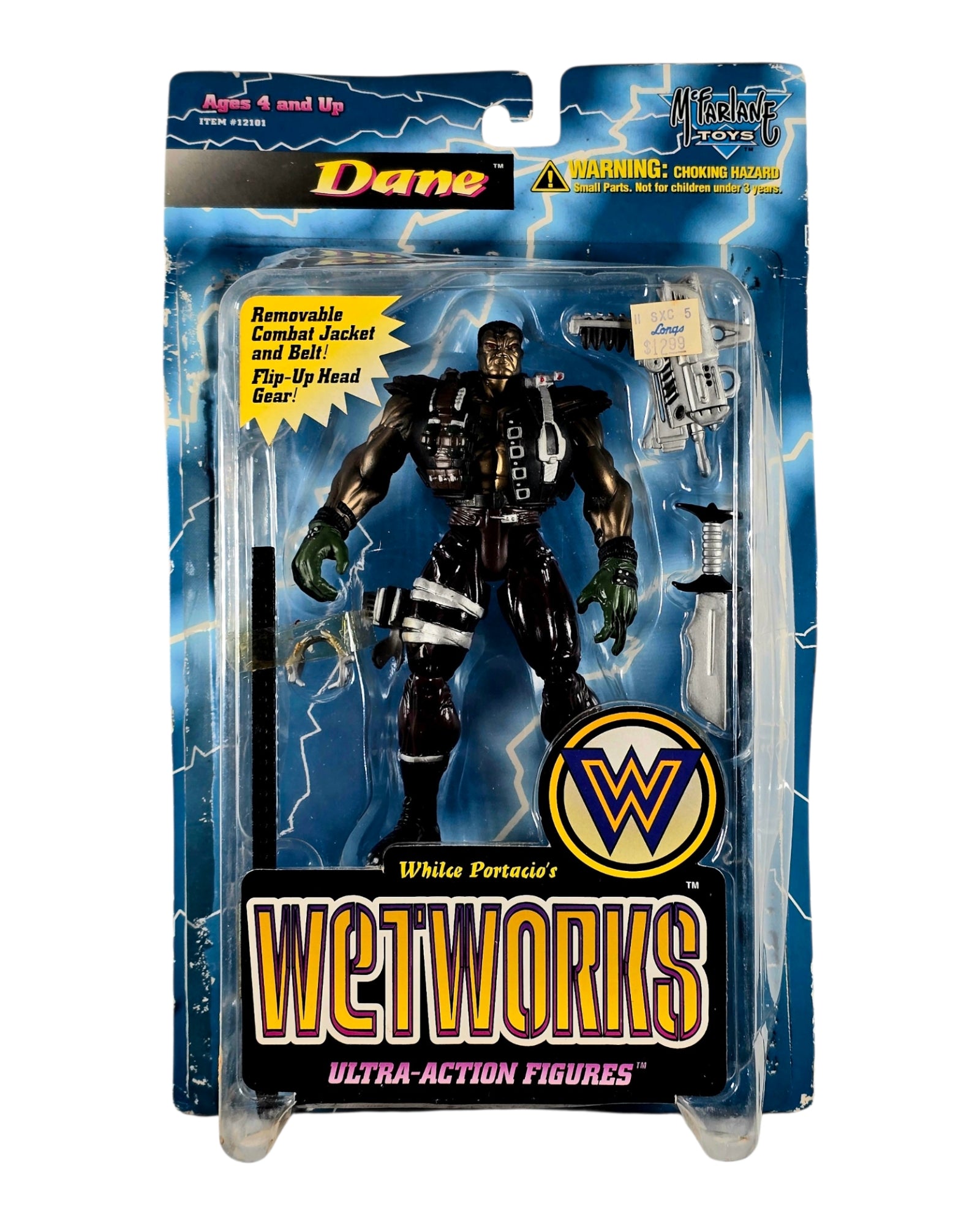 Wetworks Series 1 Dane, McFarlane Toys '95, Card Detached but Included