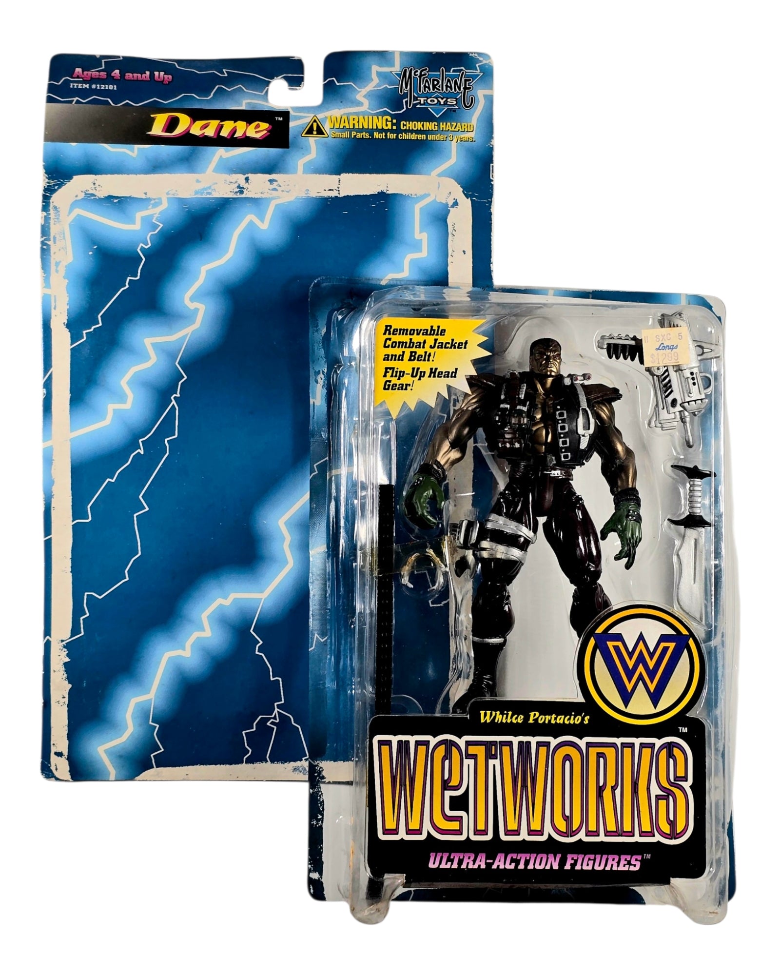 Wetworks Series 1 Dane, McFarlane Toys '95, Card Detached but Included