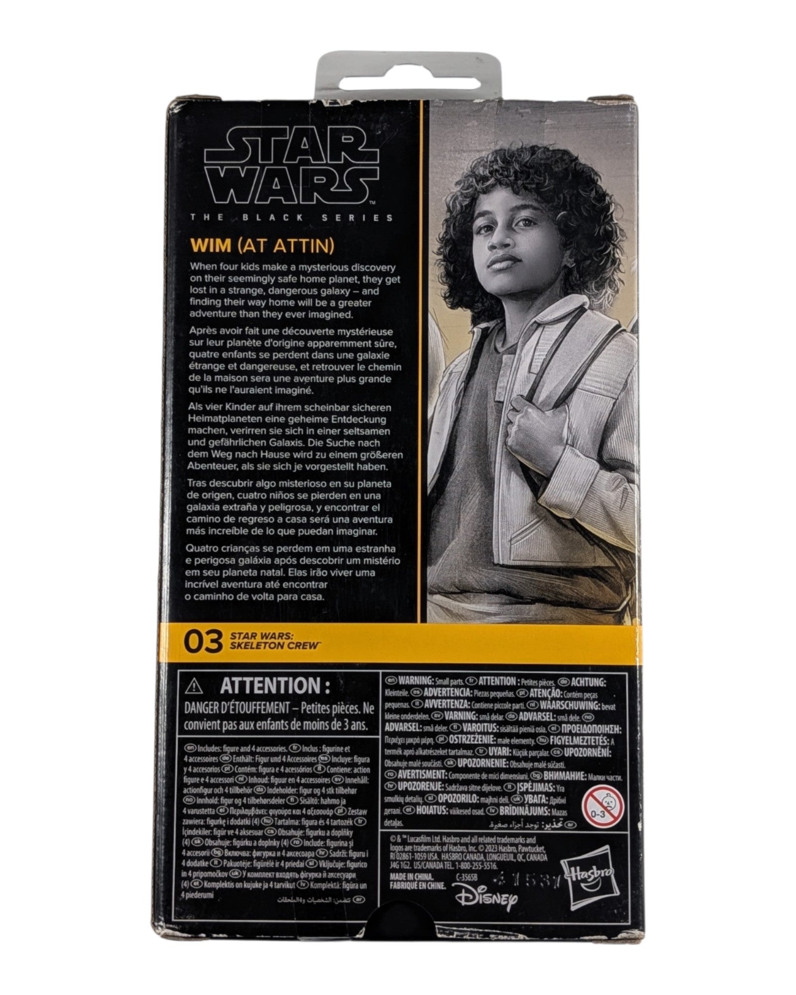 Star Wars Black Series Wim (At Attin), Hasbro '23 — back of package