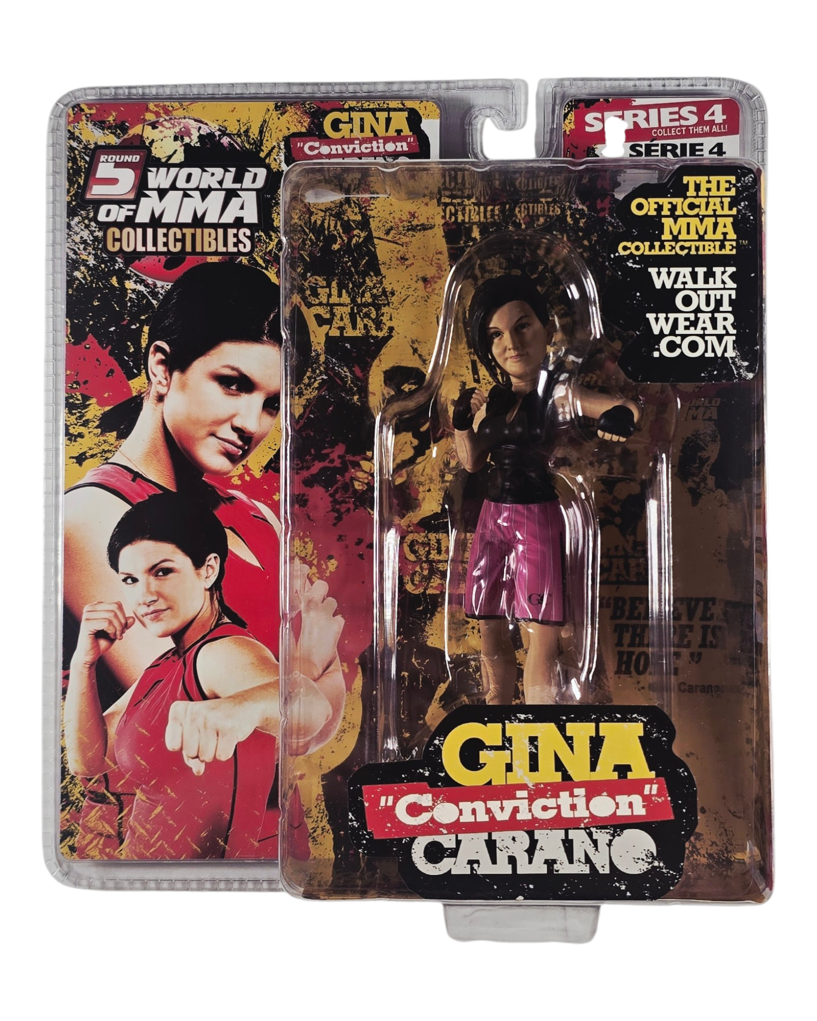 World of MMA Collectibles Series 4 Gina Carano Pink Shorts Chase, Round 5 '09