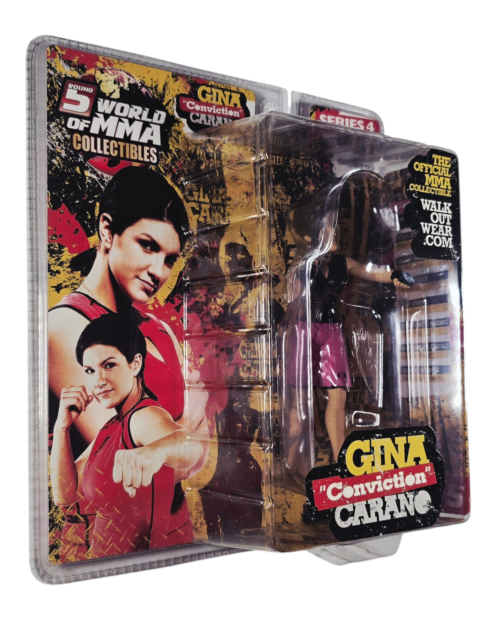 World of MMA Collectibles Series 4 Gina Carano Pink Shorts Chase, Round 5 '09