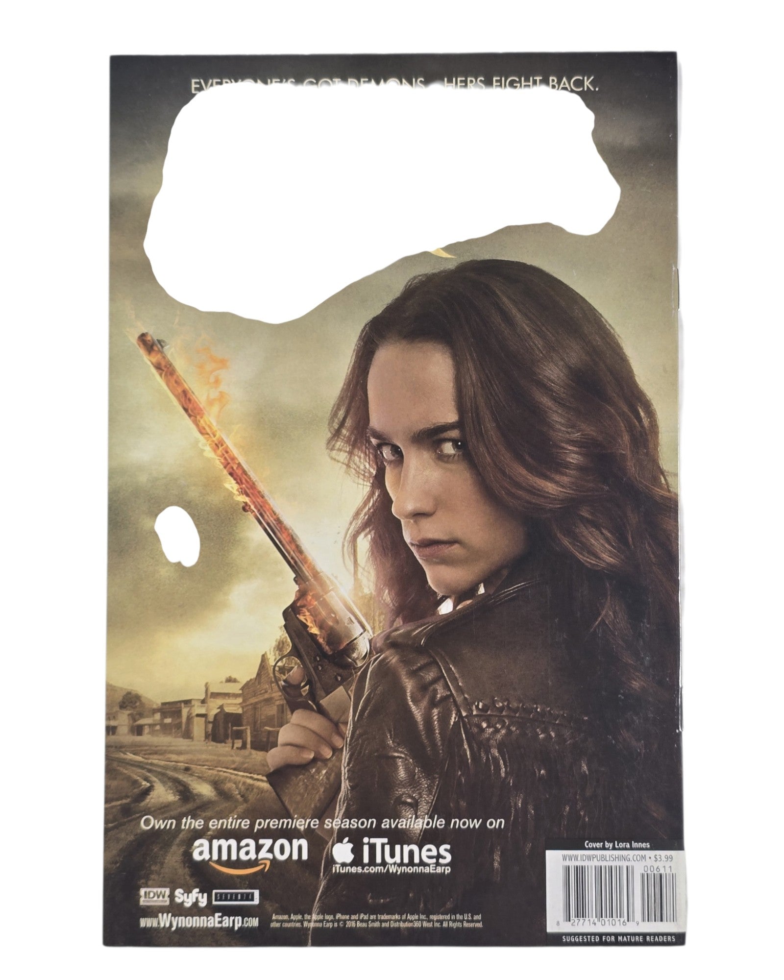 Wynonna Earp Vol. 2 #6A, Lora Innes Cover, IDW '16 — back of package