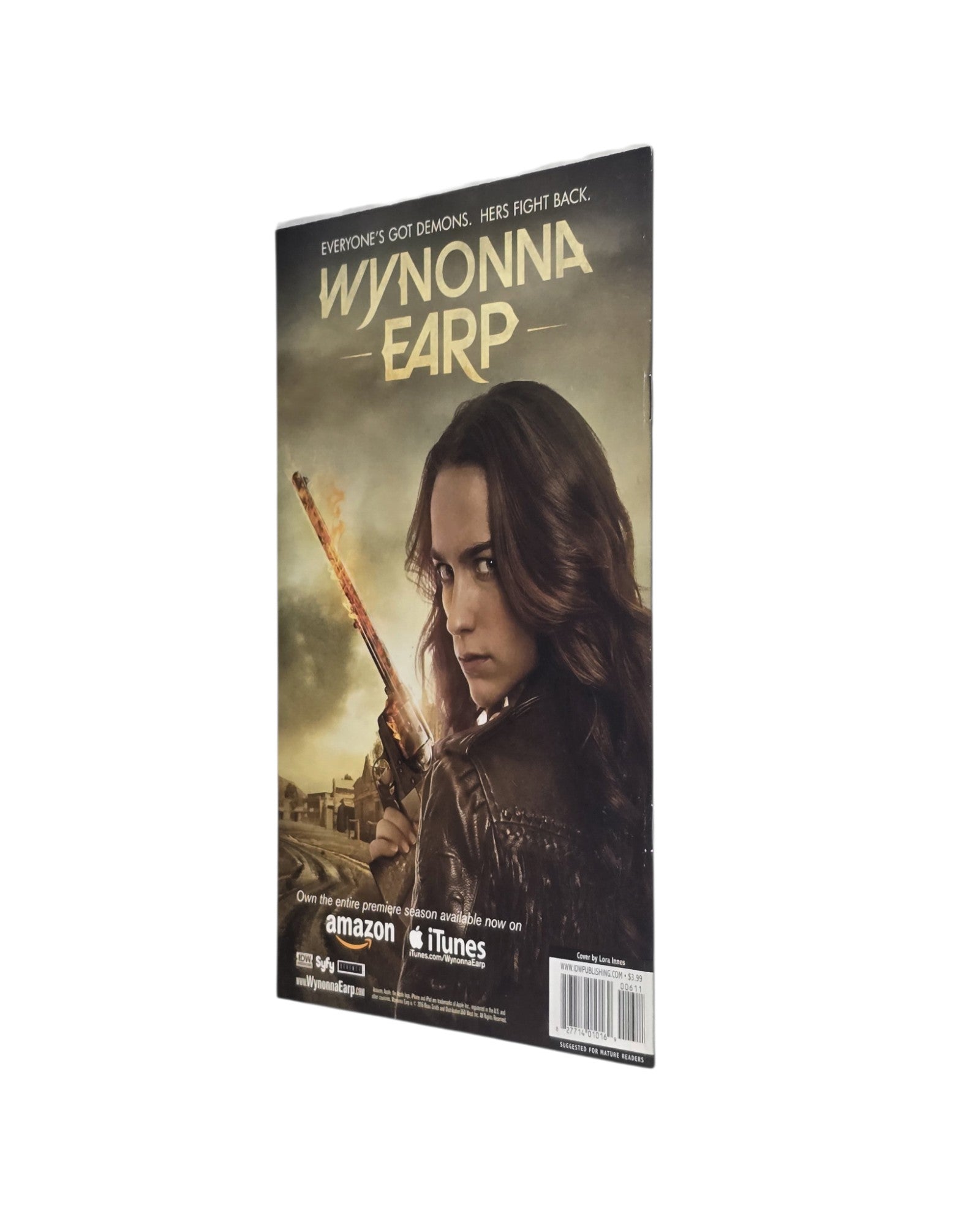 Wynonna Earp Vol. 2 #6A, Lora Innes Cover, IDW '16 — back cover, spine edge
