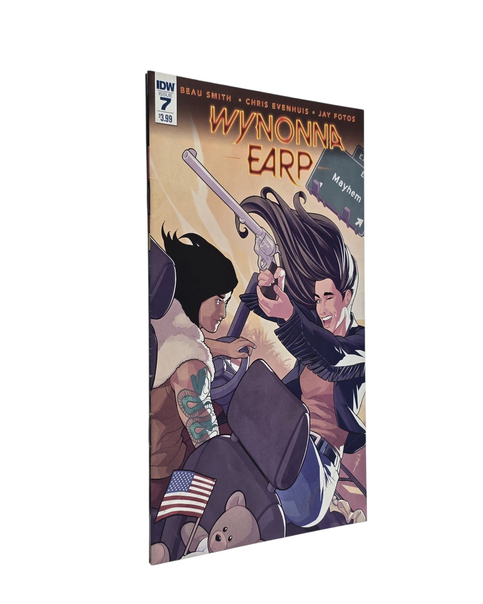 Wynonna Earp Vol. 2 #7A, IDW '16 — front cover, spine edge